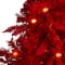 5ft. Pre-Lit Red Flocked Fraser Fir Artificial Christmas Tree with Red Lights